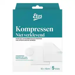 Etos Etos Kompres Niet-Klevend 10 x 10 CM 5 stuks aanbieding
