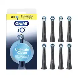 Etos Oral-B iO Ultimate Clean Opzetborstels Zwart - 8 Stuks aanbieding