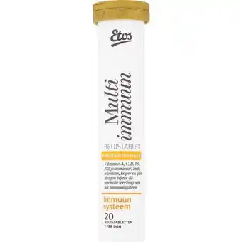Etos Etos Multi Immuun Bruistablet Mandarijnsmaak 20 tabletten aanbieding