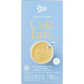 Etos Etos Maaltijdshake Café Latte 10 sachets aanbieding