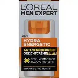 Etos L'Oréal Hydra Energetic Hydraterende Gezichtscrème SPF 15 50ml aanbieding