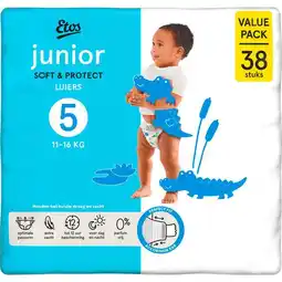 Etos Etos Luiers Junior Maat 5 11-16 kg Value Pack 38 stuks aanbieding