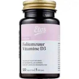 Etos Etos Foliumzuur & Vitamine D3 aanbieding