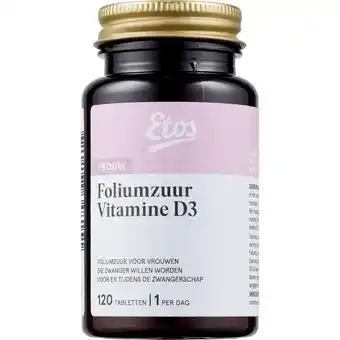 Etos Etos Foliumzuur & Vitamine D3 aanbieding