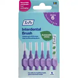 Etos TePe Interdentale Ragers Original PaarsISO maat 6 – 1,1 mm (6 stuks) aanbieding