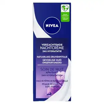 Etos NIVEA Essentials +24H Sensitive Nachtcrème 50 ML aanbieding