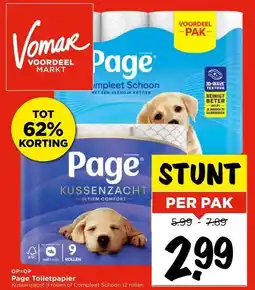 Vomar Voordeelmarkt Page Toiletpapier aanbieding