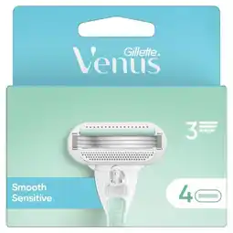 Etos Gillette Venus Smooth Navulmesjes 4 Stuks aanbieding