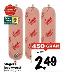 Vomar Voordeelmarkt Slagers- leverworst aanbieding