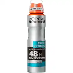 Etos L'Oréal Paris Men Expert Fresh Extreme 48H Deodorant Spray 150 ML aanbieding