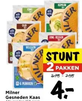 Vomar Voordeelmarkt Milner Gesneden Kaas aanbieding