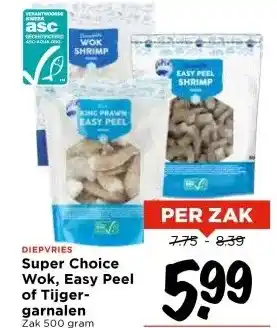 Vomar Voordeelmarkt Super Choice Wok, Easy Peel of Tijger- garnalen aanbieding