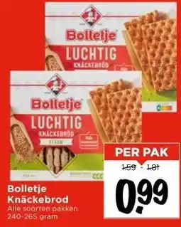 Vomar Voordeelmarkt Bolletje Knäckebrod aanbieding