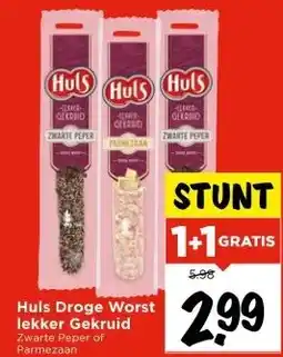 Vomar Voordeelmarkt Huls Droge Worst lekker Gekruid aanbieding