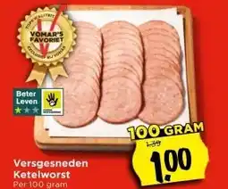 Vomar Voordeelmarkt Versgesneden Ketelworst aanbieding