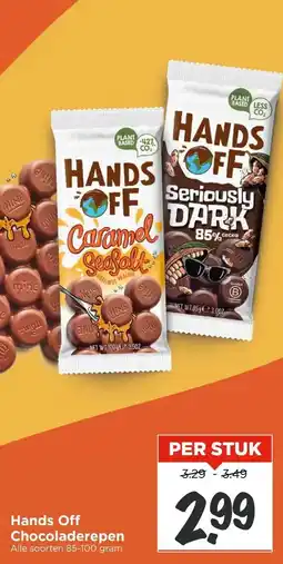 Vomar Voordeelmarkt Hands Off Chocoladerepen aanbieding