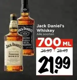 Vomar Voordeelmarkt Jack Daniel's Whiskey aanbieding