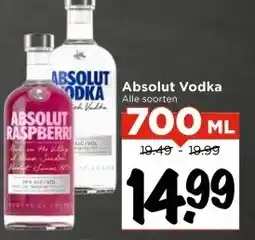 Vomar Voordeelmarkt Absolut Vodka aanbieding