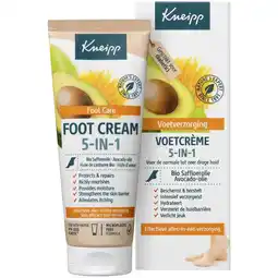 Etos Kneipp Foot Care Voet Creme 5-in-1 75 ML aanbieding