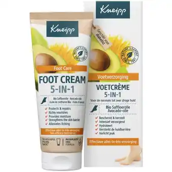 Etos Kneipp Foot Care Voet Creme 5-in-1 75 ML aanbieding