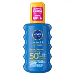 Etos NIVEA SUN Zonnebrand Protect & Hydrate Zonnespray SPF 50+ 200 ML aanbieding