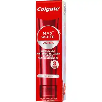 Etos Colgate Max White Ultra Deep Clean Tandpasta 75 ML aanbieding