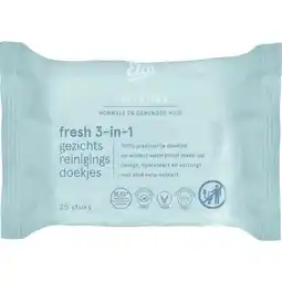 Etos Etos Fresh 3-in 1 Face Cleansing Wipes 25 stuks aanbieding