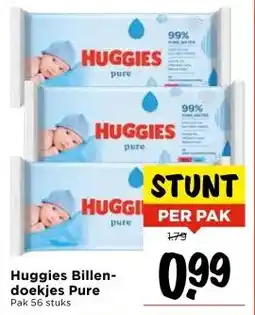 Vomar Voordeelmarkt Huggies Billen- doekjes Pure aanbieding