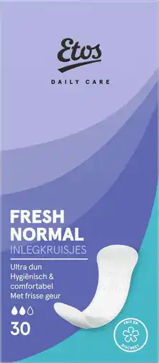 Etos Etos Fresh Inlegkruisjes Normal 30 stuks aanbieding