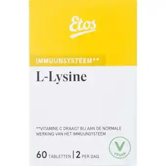 Etos Etos L-Lysine 500 Mg 60 stuks aanbieding