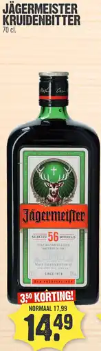 Super Dirck 3 JÄGERMEISTER KRUIDENBITTER aanbieding