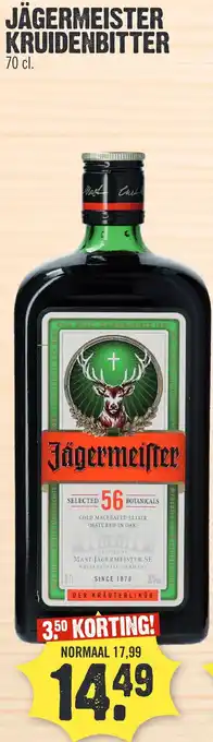 Super Dirck 3 JÄGERMEISTER KRUIDENBITTER aanbieding