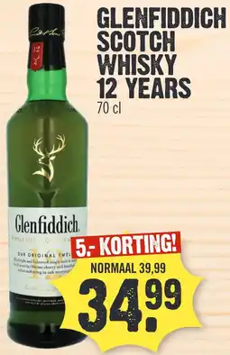 Super Dirck 3 GLENFIDDICH SCOTCH WHISKY 12 YEARS aanbieding