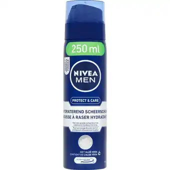 Etos NIVEA MEN Protect & Care Verzorgend Scheerschuim 250ml aanbieding