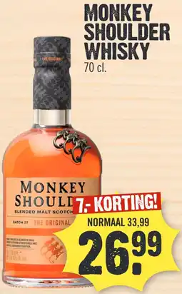 Super Dirck 3 MONKEY SHOULDER WHISKY aanbieding