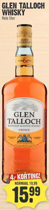 Super Dirck 3 GLEN TALLOCH WHISKY aanbieding