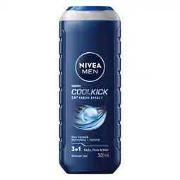 Etos NIVEA MEN Cool Kick Douchegel 500 ML aanbieding