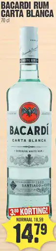 Super Dirck 3 BACARDI RUM CARTA BLANCA aanbieding