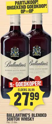 Super Dirck 3 BALLANTINE'S BLENDED SCOTCH WHISKY aanbieding
