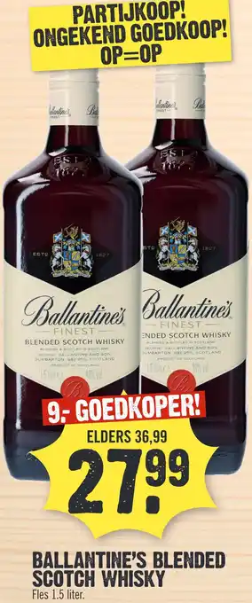 Super Dirck 3 BALLANTINE'S BLENDED SCOTCH WHISKY aanbieding