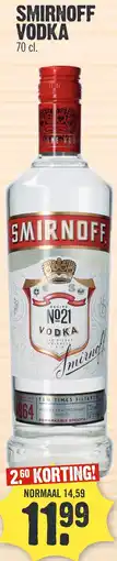 Super Dirck 3 SMIRNOFF VODKA aanbieding