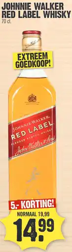 Super Dirck 3 JOHNNIE WALKER RED LABEL WHISKY aanbieding