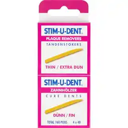 Etos Stim-u-dent Extra Dun Tandenstokers aanbieding