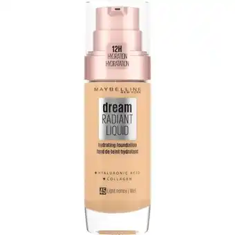 Etos Maybelline - Dream Satin Liquid - 45 Light Honey - Foundation SPF13 aanbieding