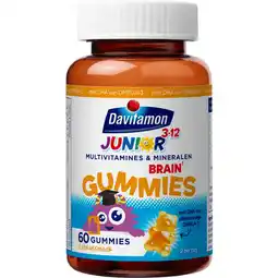 Etos Davitamon Junior Brain Gummies met Omega 3 Multivitamine kinderen 60 stuks aanbieding