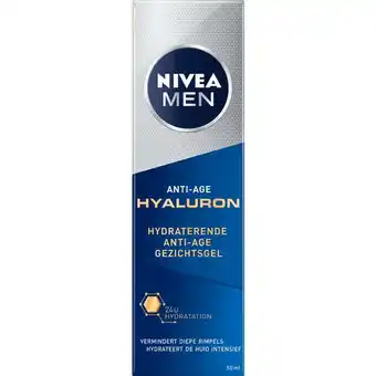 Etos NIVEA MEN Active Ant-Age Hyaluron Hydraterende Gel 50ML aanbieding