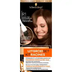 Etos Schwarzkopf Permanent Color Uitgroeiset R1 Licht - Middenbruin aanbieding
