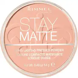 Etos Rimmel London Stay Matte Pressed Powder 08 Cashmere Beige aanbieding