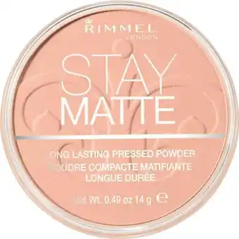 Etos Rimmel London Stay Matte Pressed Powder 08 Cashmere Beige aanbieding
