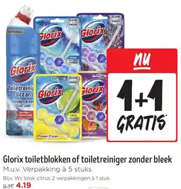 Jumbo Glorix toiletblokken of toiletreiniger zonder bleek aanbieding